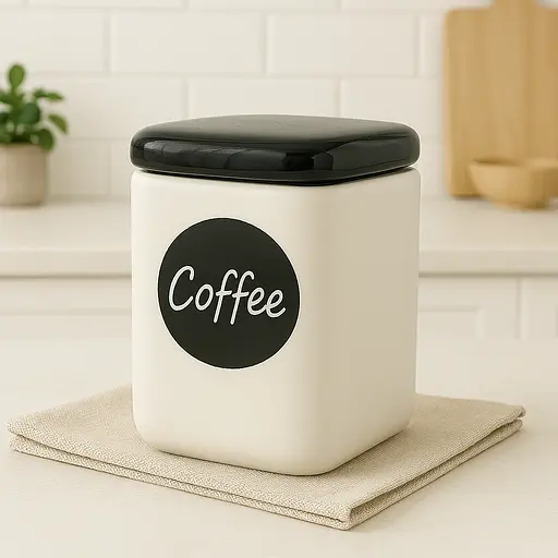 Банка для кофе 900 мл Contrast с крышкой. Контейнер для хранения кофе [MD] - фото 2
