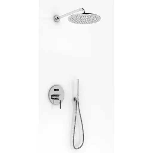 Душова система прихованного монтажу Kohlman Roxin хром + Box прихованого монтажу QW210RR20, Хром - фото 1