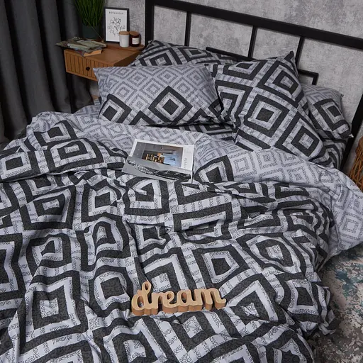 Комплект постільної білизни Moon&Star Бязь Gold Люкс Retro Pixels Євро 200х220 наволочки 2х50х70 - фото 6