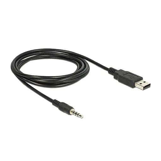 Кабель аудио USB для iPod Shuffle Jack 3.5mm M 4 pin -> USB AM, 1.0 м. черный - фото 2