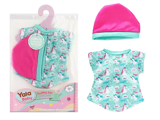 Одяг для ляльки-пупса розміром 30-35см, боді, шапочка YLC235A
