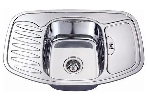 Мойка кухонная Kraft 7851 D Decor врезная 767х507х180 мм 0,8 мм 30412 - фото 1