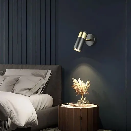 Бра зі спотом у чорно-латунному корпусі Line F Арт. WS166/1BK|AB - фото 4