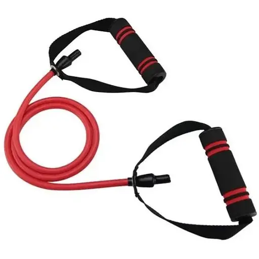 Трубчастий еспандер U-Power Latex resistance tube для фітнесу з ручками 30LB Red 13.5 кг (UP_1001_30LB_Red) - фото 1