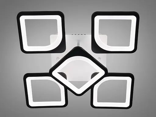 Пристельова LED люстра з диммером і ІЧ пультом, 70W, чорна - фото 3