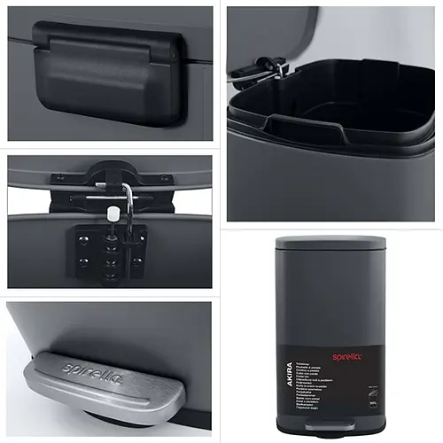 Відро для сміття з педаллю Spirella AKIRA 30 л (10.21565) - фото 4