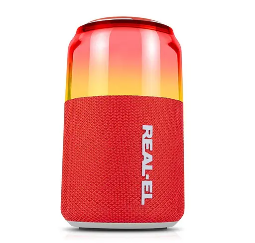 Портативна колонка Real-El RX705 5W Bluetooth TWS, RGB, Red - фото 2