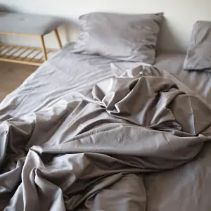Комплект постельного белья Coventry серебряный серый сатин 100% хлопок  - фото 1