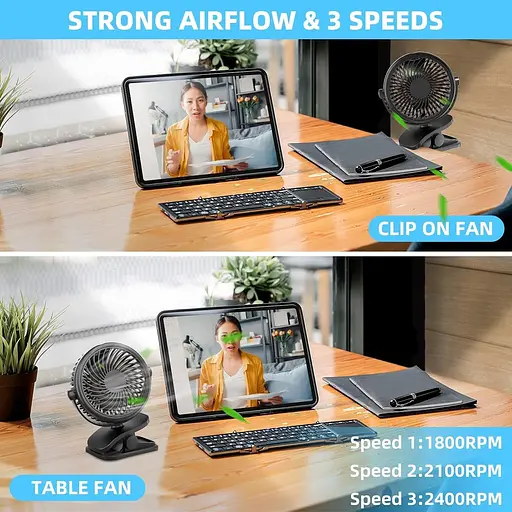 Мини-вентилятор Benpen JD-199 с USB-портом - фото 3