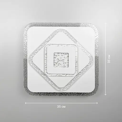 Стельовий або настінний світильник Ø 35 см з прозорим акрилом з бульбашками  Line.F 2230-350 Q WT - фото 6