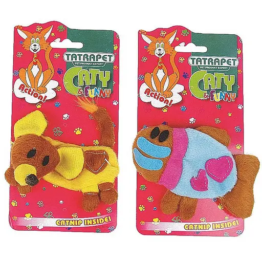 Игрушка для кошек Tatrapet Caty funny плюшевые животные 12 см (различные виды) 