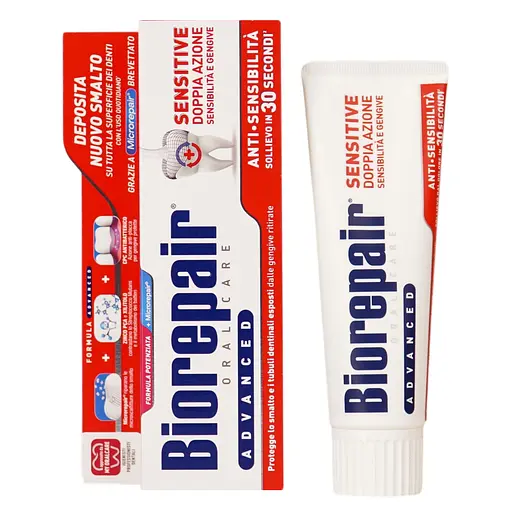 Зубная паста Biorepair Лишение чувствительности двойное действие 75 мл - фото 1