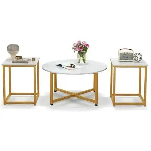 Комплект журнальних столиків Costway Lumen 3 штуки