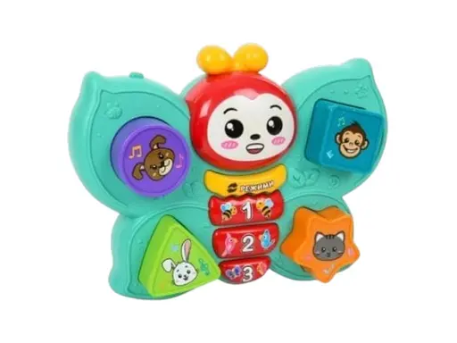 Музыкальная игрушка сортер Limo Toy Бабочка - фото 1