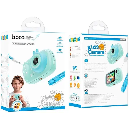 Дитяча фотокамера Hoco DV205 Dual Сamera Mint Green [136172] - фото 3