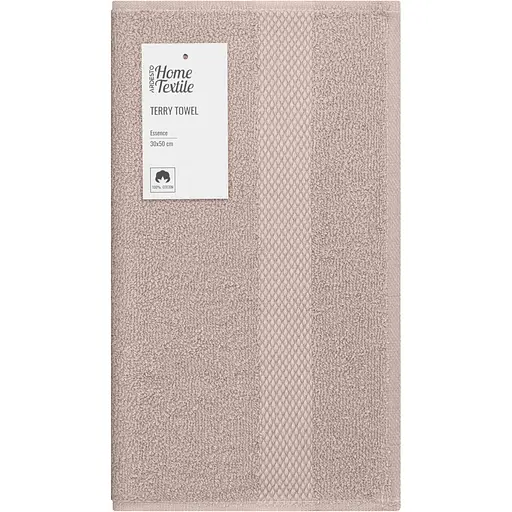 Полотенце махровое Ardesto Essence 30х50 см 100% хлопок бежевое (ART2230BE)  - фото 1