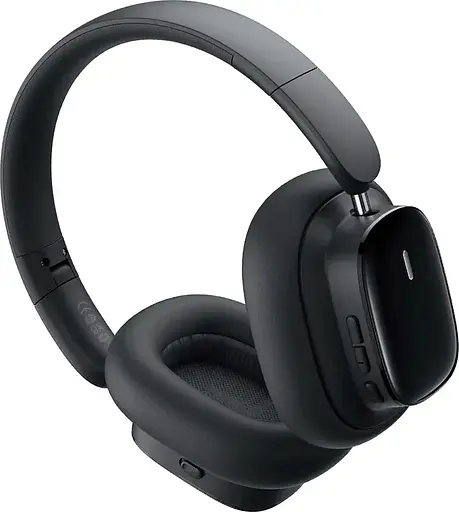 Накладні навушники Baseus Bowie H1i, Noise-Cancellation Wireless Headphones, BT5.3, 3.5mm, 600mAh, 100h, ANC, black - фото 2