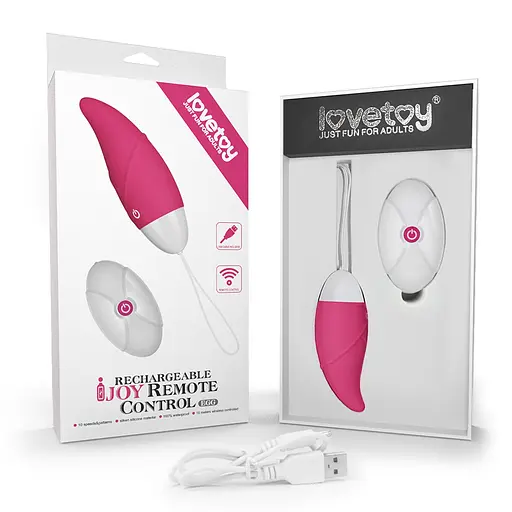 Віброяйце Lovetoy Rechargeable Joy Remote Control Egg 17.8 см рожевий - фото 6