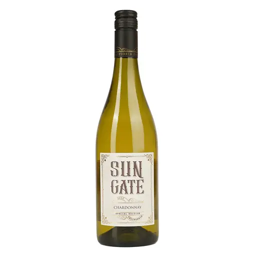 Вино Sun Gate Chardonnay, біле, сухе, 12,5%, 0,75 л (37560) - фото 1