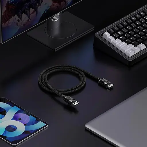 Дата кабель Baseus High Definition DP 8K to DP 8K (2m) (B00633706111-02) Cluster Black - фото 8