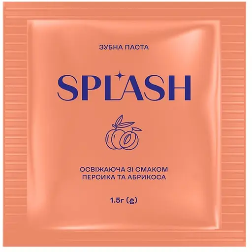Зубная паста Splash миниатюра освежающая со вкусом персика и абрикоса - фото 1