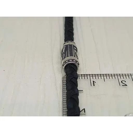 Ювелірний шнурок Меридіан 925 з текстилю з срібними вставками. 846/4СК 60 - фото 4