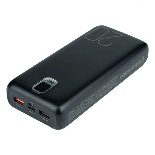 Портативний зовнішній акумулятор XO PR185 20000mAh PD20W+QC22.5W (Чорний) - фото 2