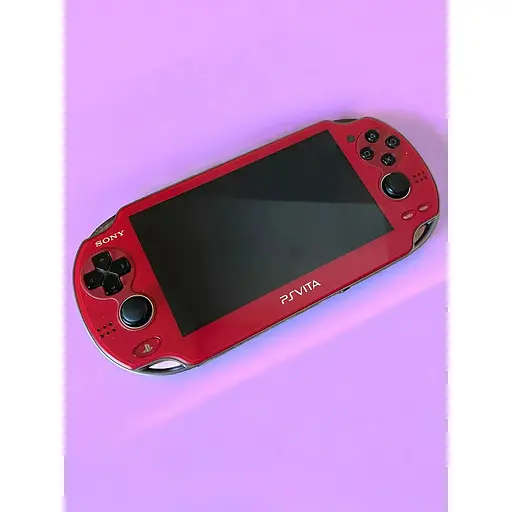 Портативная игровая приставка карманная, беспроводная консоль Playstation Vita Fat (Красная) 64 GB + 25 игр