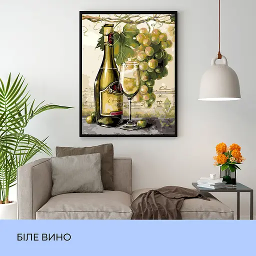 Набір для розпису по номерах "Біле вино" 40*50 см - фото 3