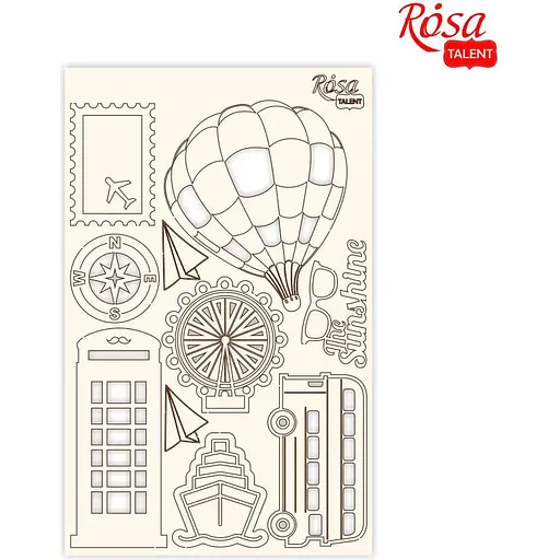 Чіпборд Rosa Talent Make your journey 4 білий картон 12,8х20 см  - фото 2