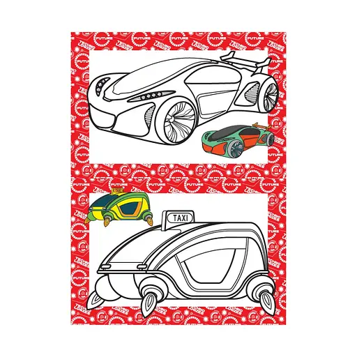 Книжка розмальовка "Авто майбутнього" РМ-48-47 с цветными подсказками - фото 2