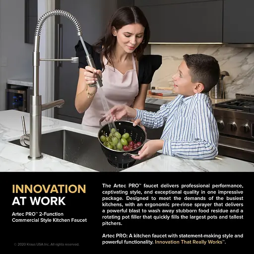 Змішувач для кухні Kraus Artec Pro бронза/шампань KPF-1603SFACB Бронза - фото 7