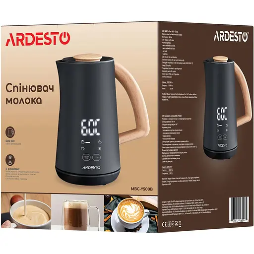 Спінювач і підігрівач Ardesto MBC-Y500B 500 мл 500 Вт чорний - фото 8