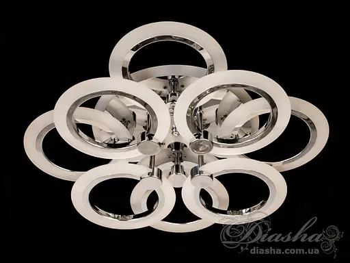 Светодиодная люстра смарт светильник с пультом, цветной подсветкой - фото 4