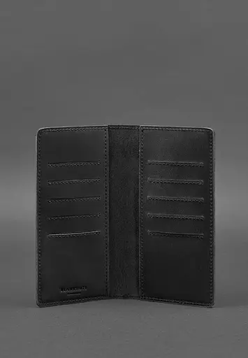 Кожаный портмоне-купюрник 11.0 черный Crazy Horse - фото 4