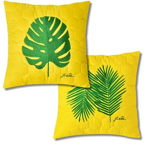 Подушка декоративная Ideia Тропикал с вышивкой гипоаллергенная 40х40 см (8000035907)