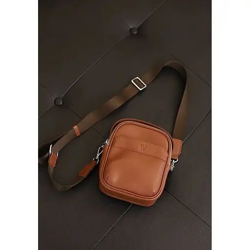 Чоловіча сумка через плече Freeliner світло-коричнева - фото 1