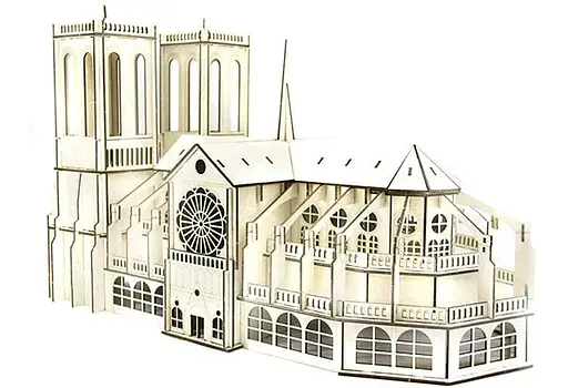 Дерев'яний конструктор Собор Паризької Богоматері | Woodzle | 202 деталі - фото 8