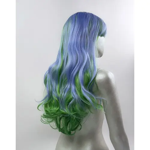 Парик лилово - зеленый матовый - фото 2