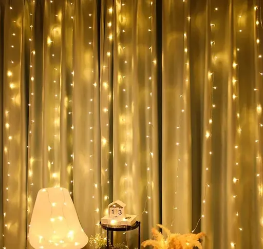 Светодиодная гирлянда Штора 3х3м 400 LED Теплый белый - фото 2