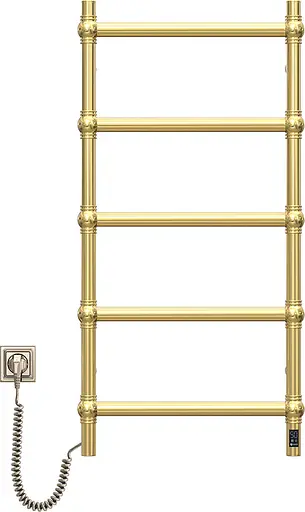 Электрический полотенцесушитель Navin Retro 500x1000 Sensor левое, золото 12-228153-3680, Золотой, Левое, Электронный - фото 2