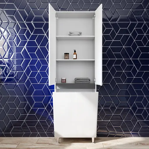 Пенал Am.Pm X-Joy 60 см підлоговий з кошиком білий M85CRX0601WG38, Білий - фото 3