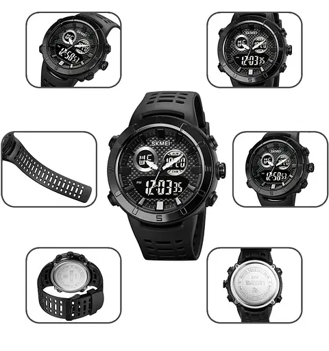 Наручний годинник чоловічий Skmei 2014 Black Black, 2014BKBK (18430) - фото 8