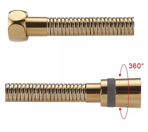 Душевой шланг, латунь, 1500 мм, золото Gappo G45-6, Золотой - фото 1
