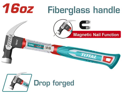 Молоток столярний TOTAL THCH61016 із цвяходером