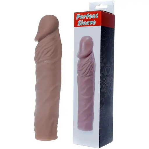 Удлиняющая насадка на пенис Boss Perfect Sleeve Mulatto 19 см коричневый