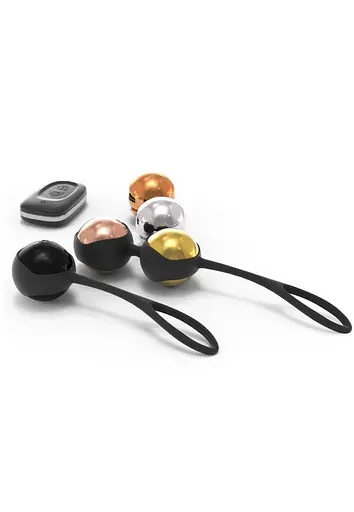 Набор вагинальных шариков Dorcel Training Balls, диаметр 3.4 см, 20 г, 117 г, есть вибрация, пульт ДУ - фото 2