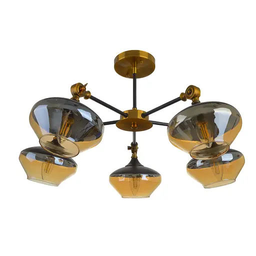 Люстра Brille лофт стельова E27 60W G (BL-966C/5)