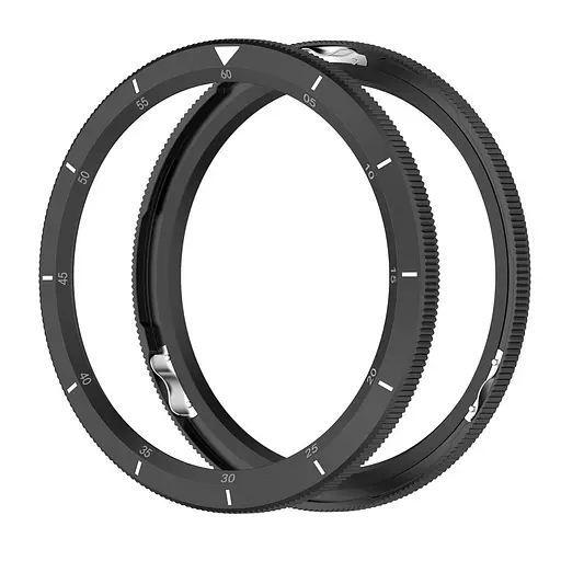 Безель металлический Sikai для смарт-часов Xiaomi Watch S3/S4 Black-white + защитное стекло - фото 5