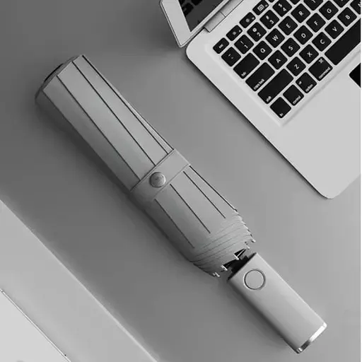 Парасолька складана автоматична Zuodu Umbrella LED ZD220 сіра - фото 3